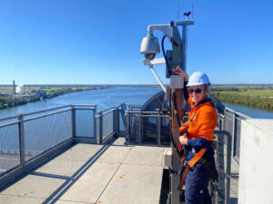 Electrician Operating a Machinery